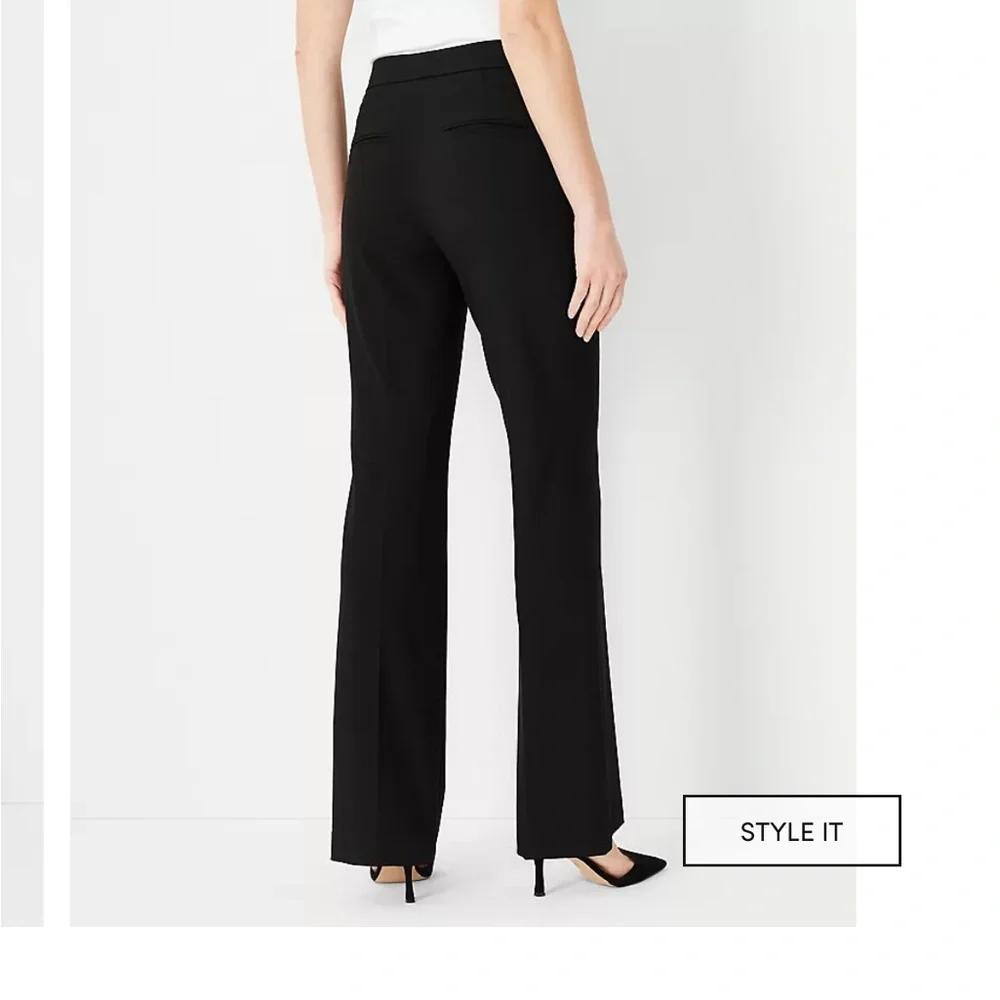 NWT Ann Taylor High Rise Seasonless Stretch Black Trouser Pants Size 10 - Picture 8 of 11
